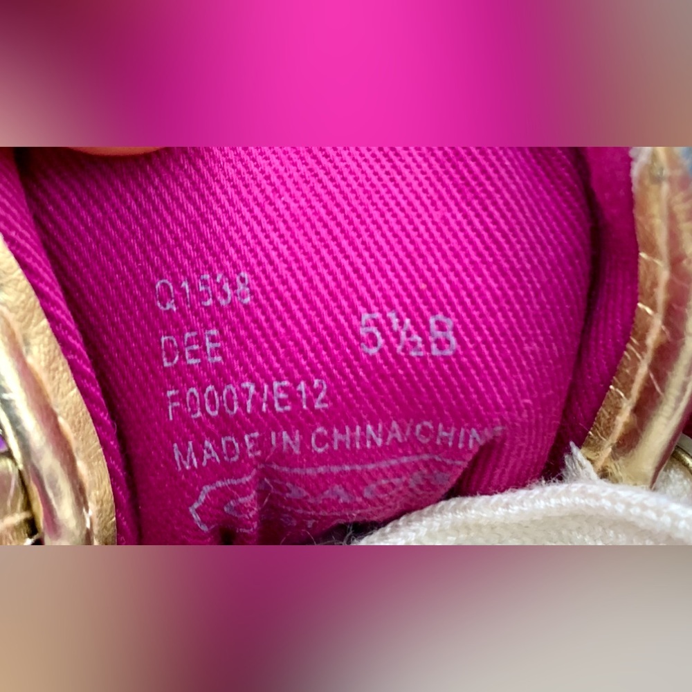 Women's 5.5 B Multi Colored Canvas COACH DEE 1941 Sneakers - Picture 15 of 16